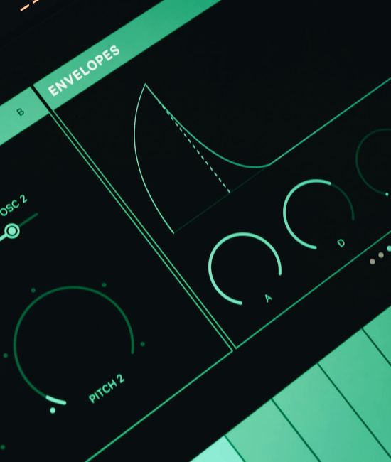 Futuristic interface elements showing energy balance and focus levels